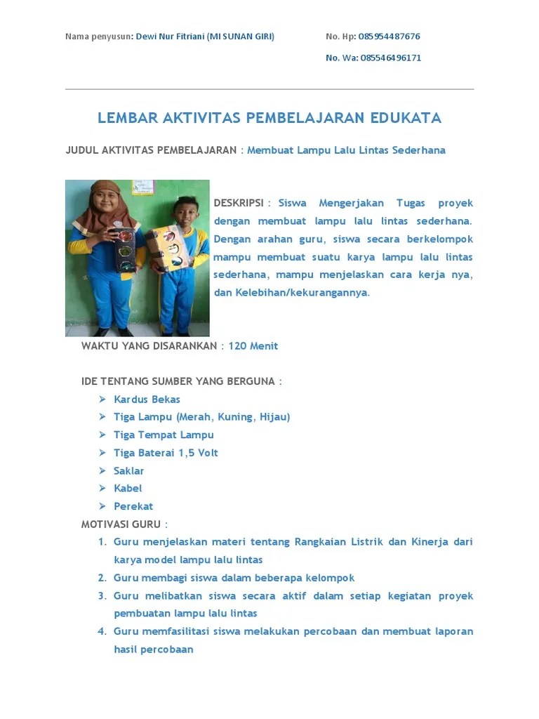 Aktivitas Pembelajaran Lampu Lalu Lintas | PDF