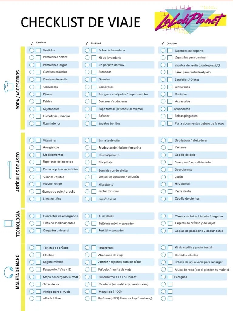 checklistviaje.pdf Moda Diseño