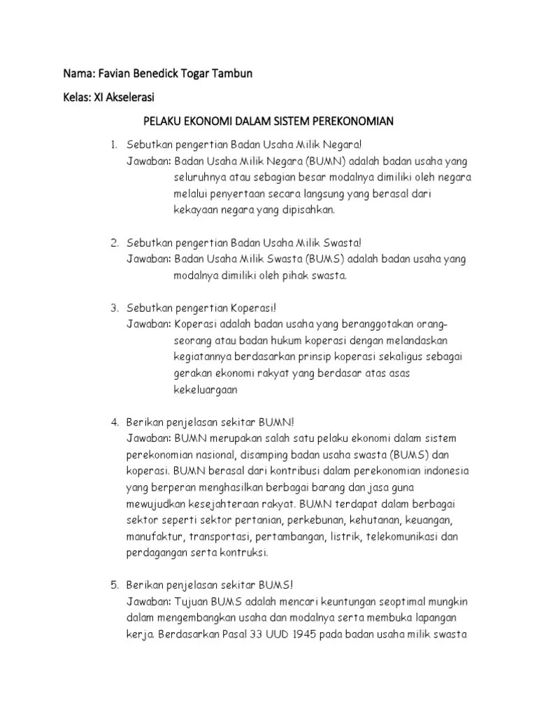 Sebutkan Dan Jelaskan Bentuk Bentuk Bumn Dan Contohnya
