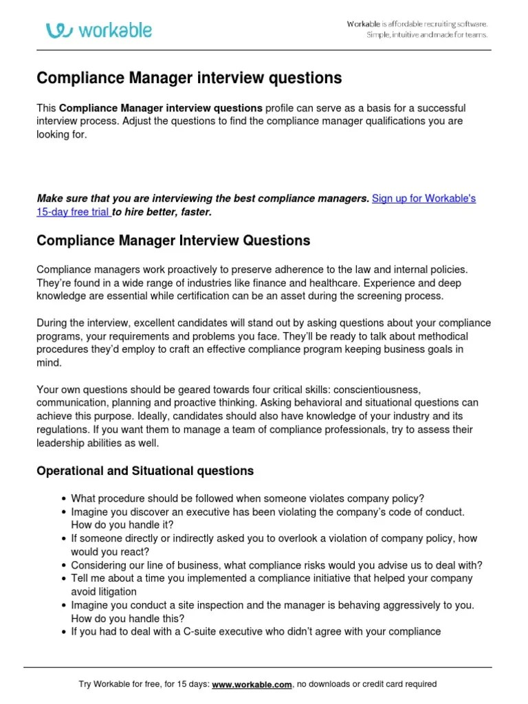 compliancemanagerinterviewquestions.pdf Regulatory Compliance