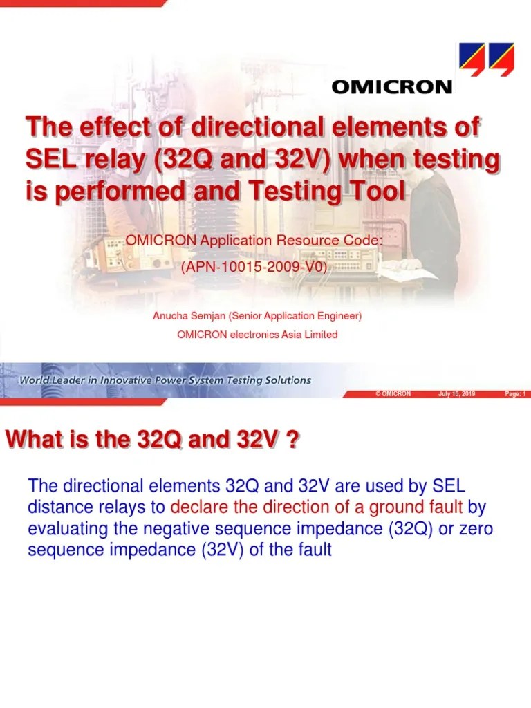 TRG100152009V0 (The Effect of Directional Elements of SEL Relay