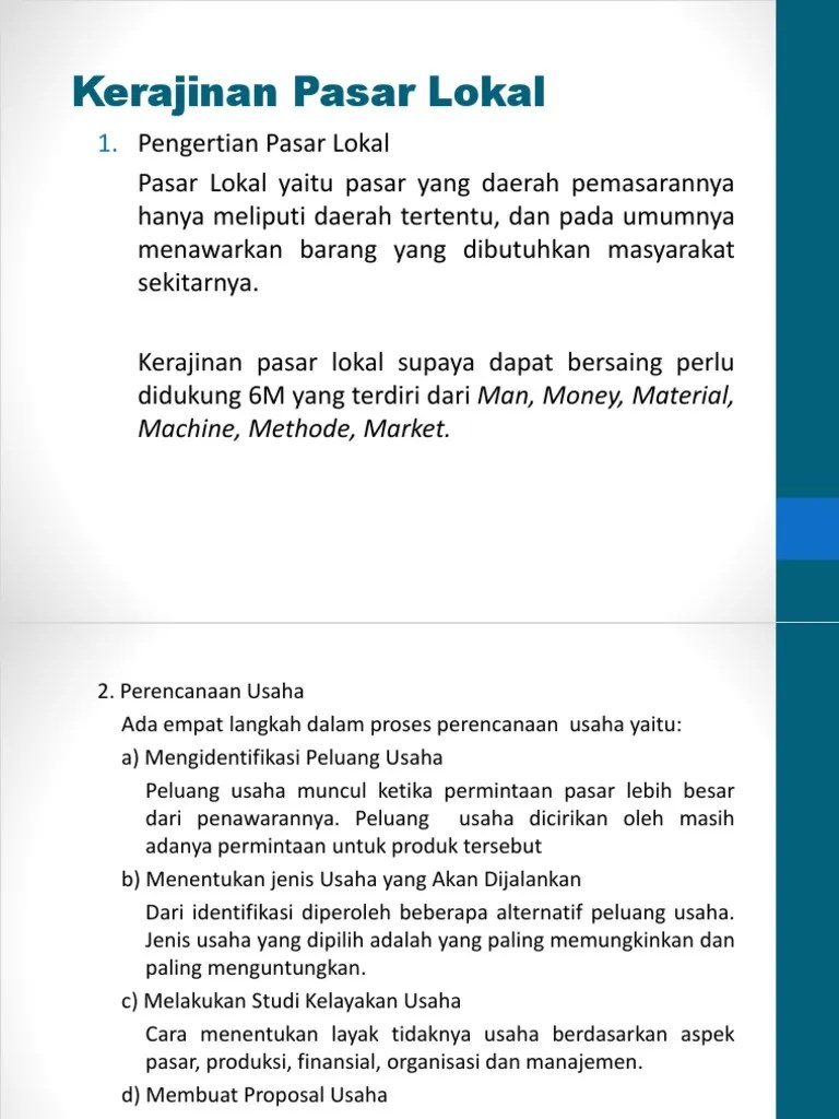 Kerajinan Pasar Lokal | PDF