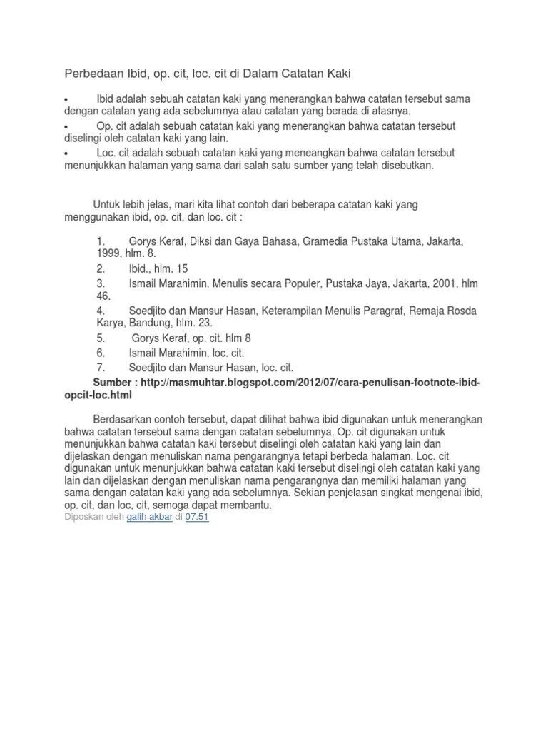 Perbedaan Ibid | PDF