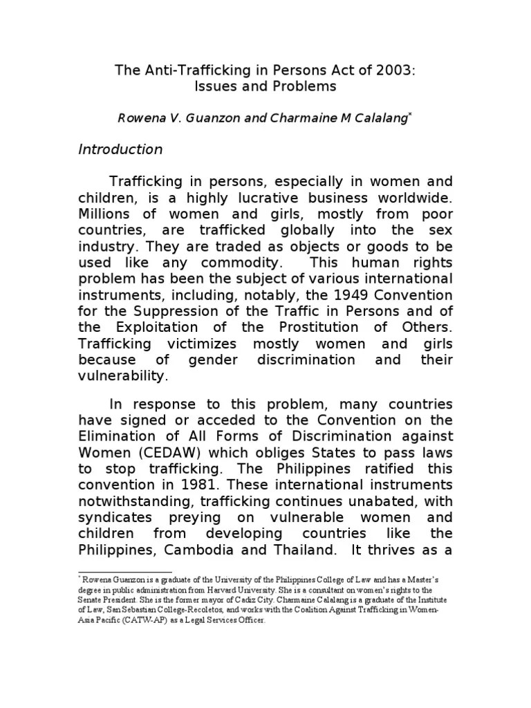 IBPjournal Final Bing Human Trafficking Sexual Slavery