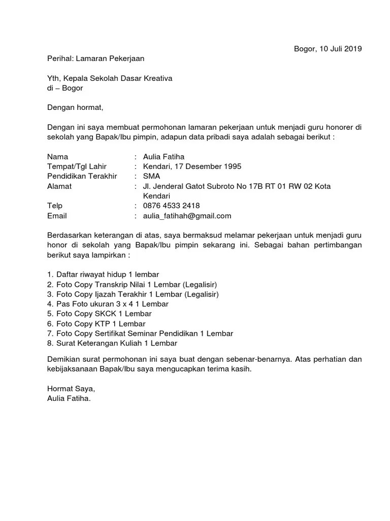 Contoh Cv Guru Privat Contoh Surat