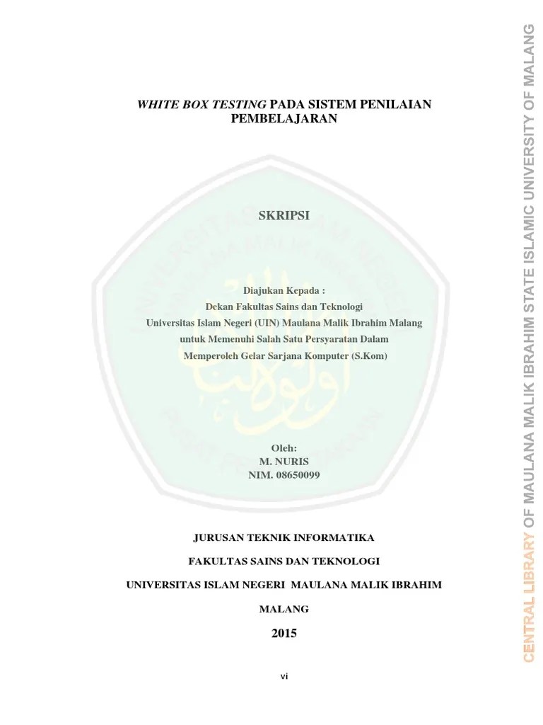 White Box Testing Pada Sistem Penilaian: Pembelajaran | PDF