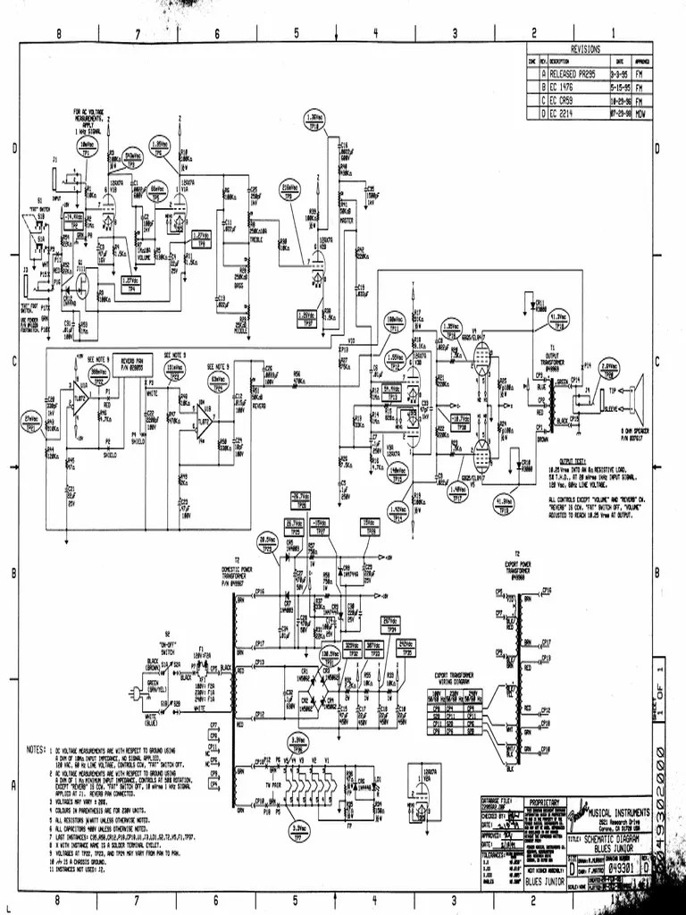 Fender Blues Junior Schematic | PDF