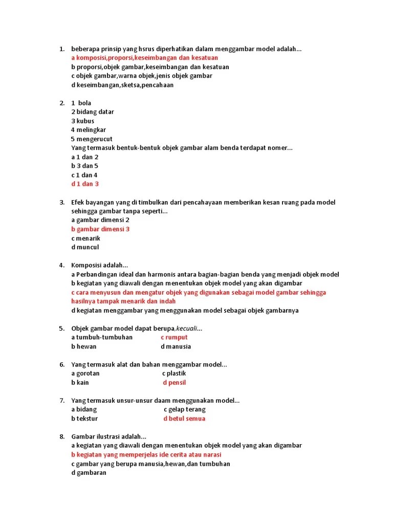 Soal Seni Budaya | PDF