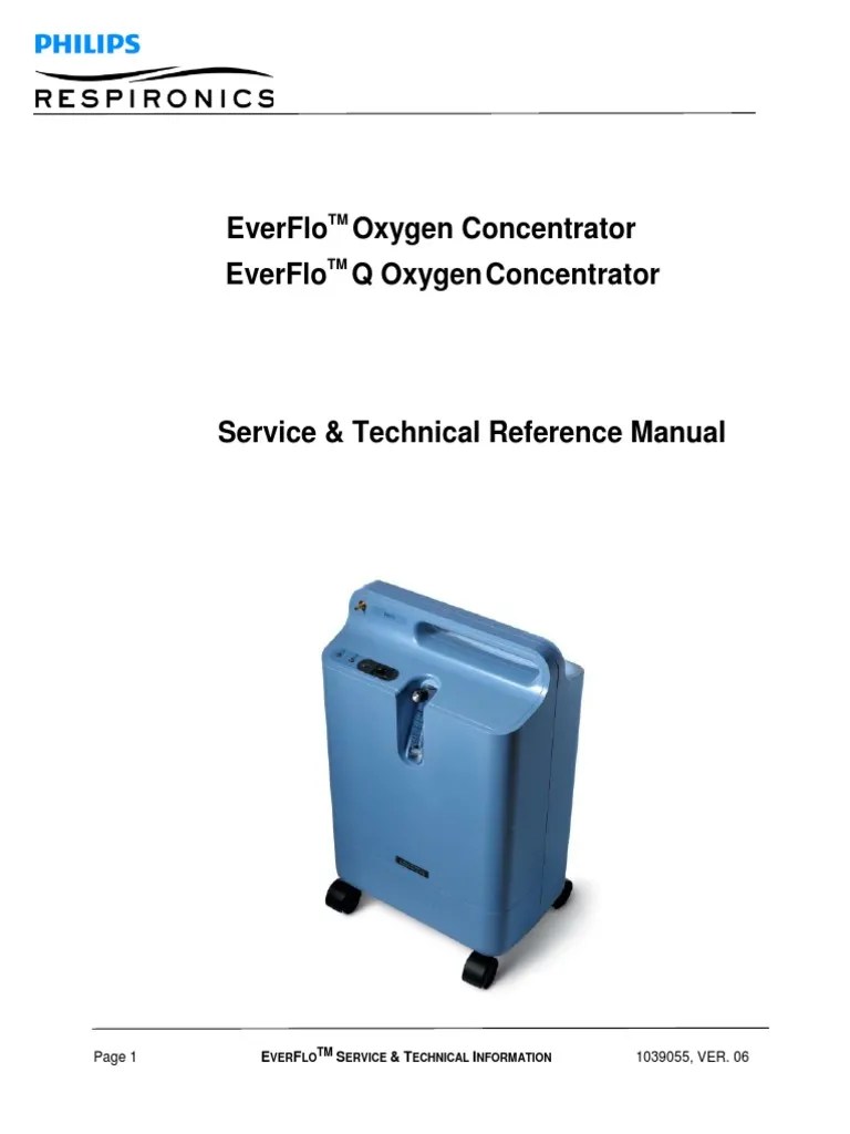 Philips EverFlo Oxygen Concentrator - Service Manual PDF | PDF | Pipe
