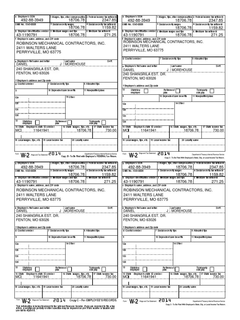 Morehouse Morehouse Daniel Daniel J J Copy C For Employee'S Records