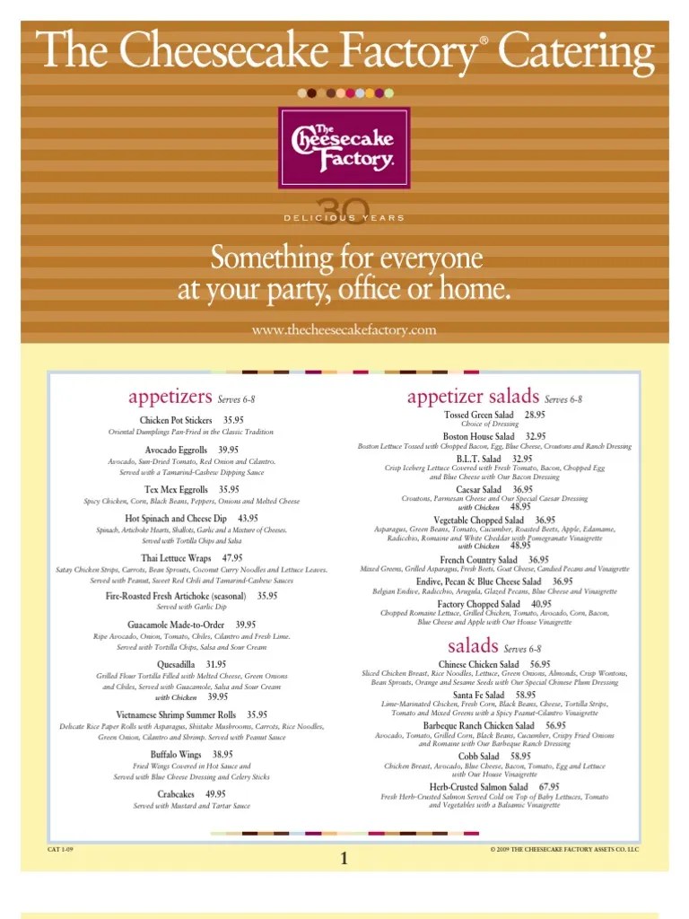 96796_The Cheesecake Factory Catering Menu Nationwide Cheesecake