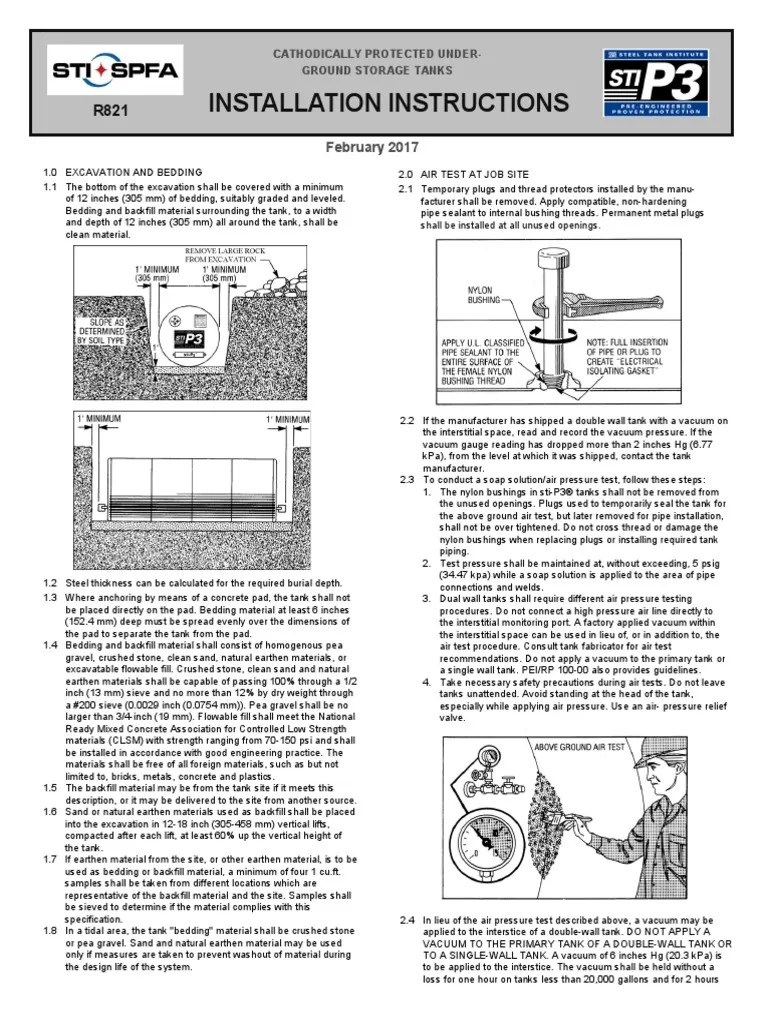 Sti p3 Installation PDF Pipe (Fluid Conveyance) Vacuum