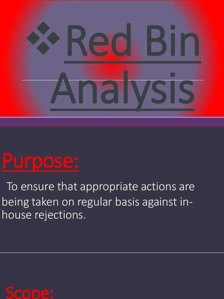 Red Bin Analysis PDF