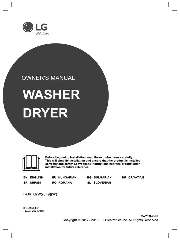LG Washing Machine user manual