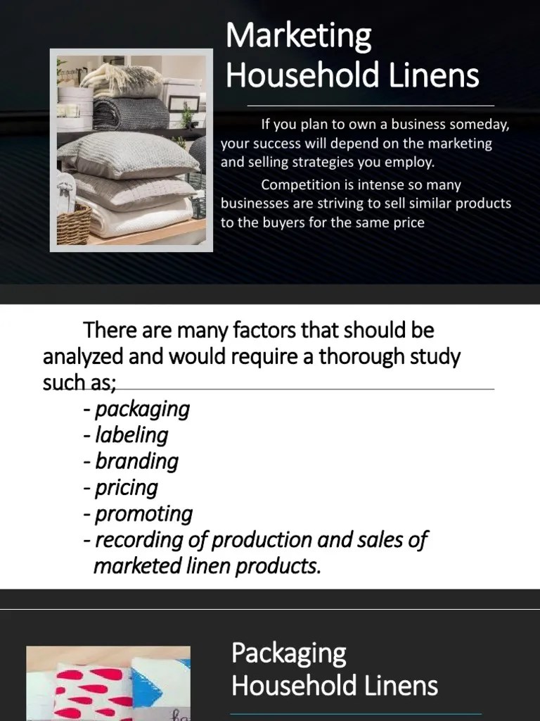 Household Linens PDF Brand Packaging And Labeling