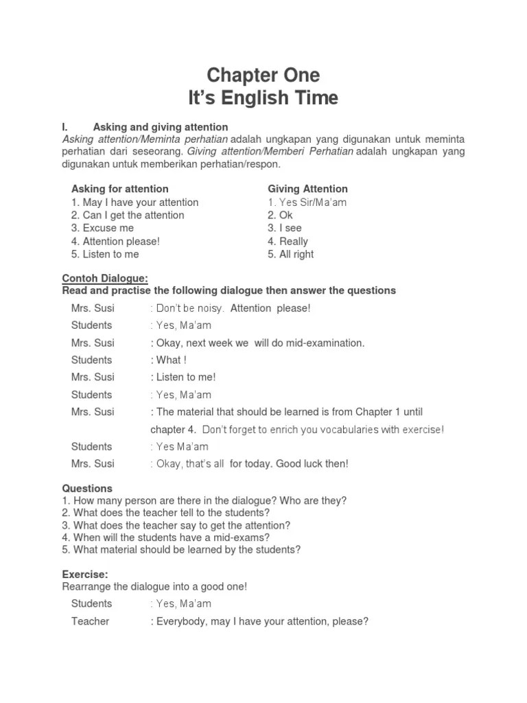 English: Chapter One | PDF