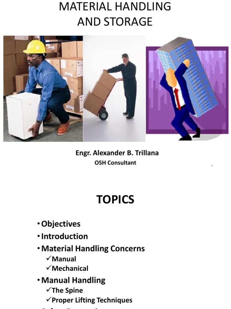 07 Material Handling and Storage (Participant Rev0) PDF Vertebral