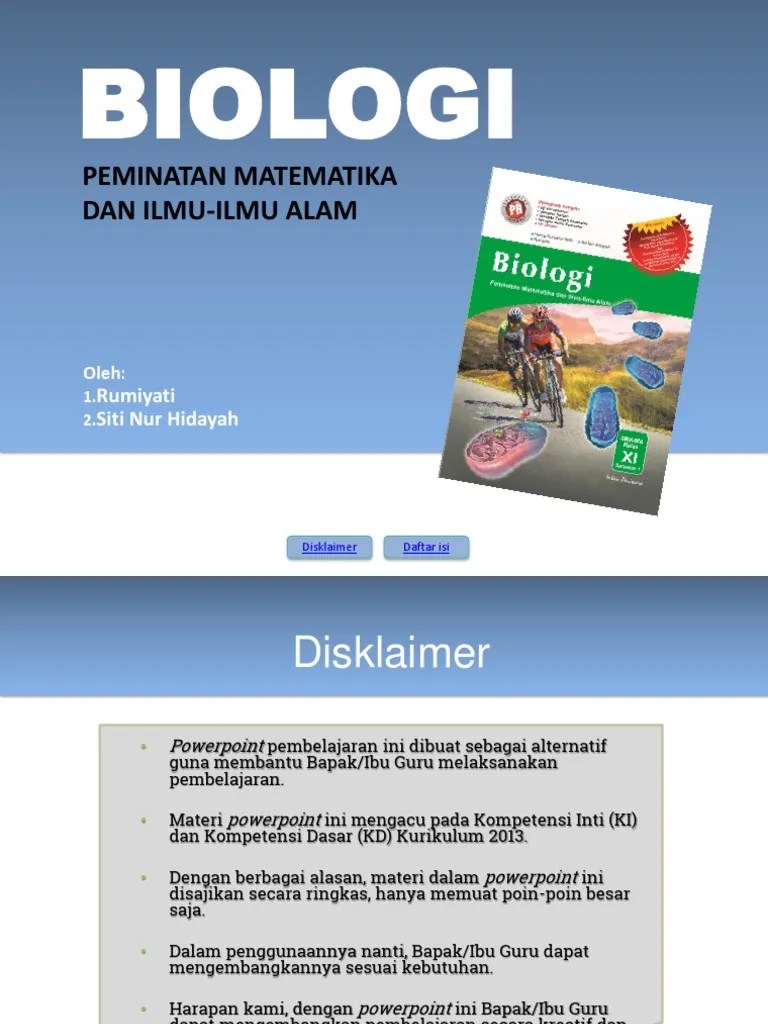 Biologi Kelas Xi SMT 1 Edit Mei | PDF