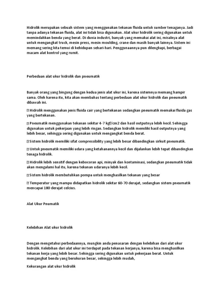 Alat Ukur Hidrolik | PDF
