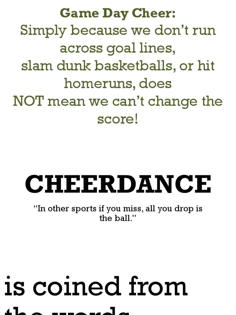 Simply Because We Don't Run Across Goal Lines, Slam Dunk Basketballs