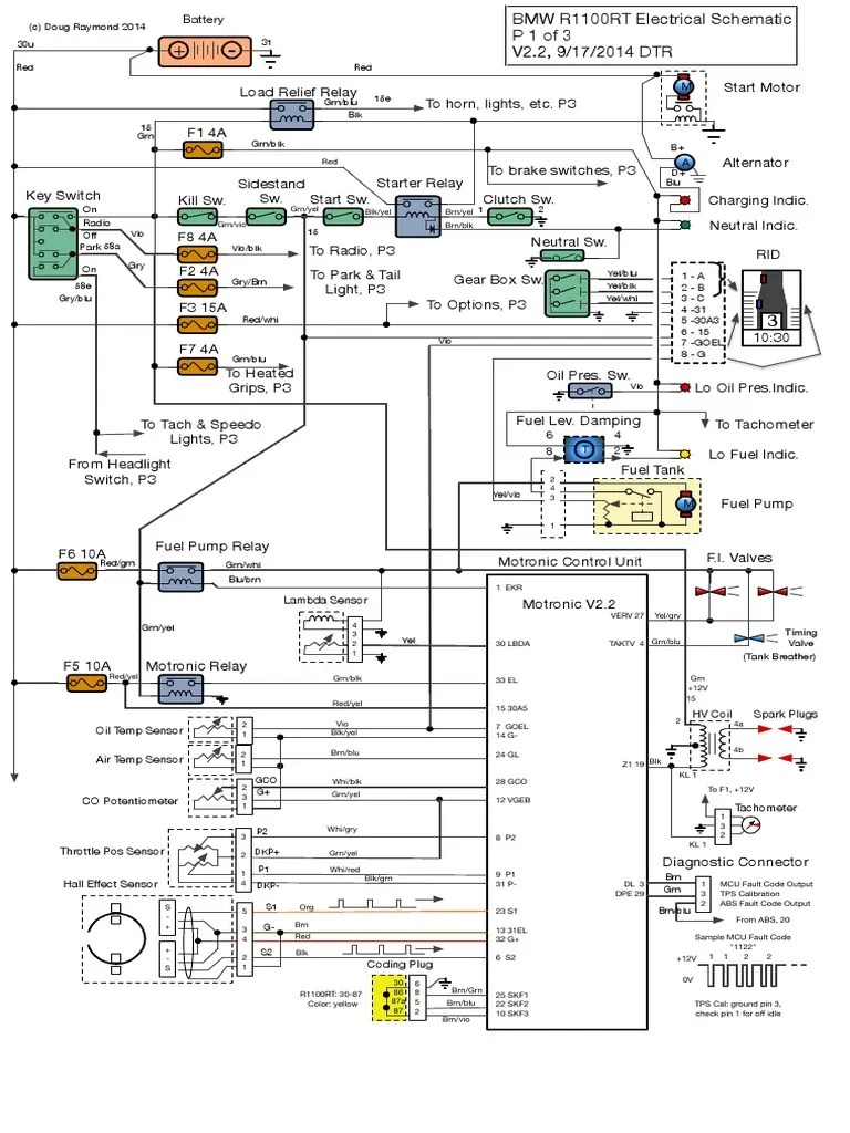 R1100RT Elec Diagram V2 2 | PDF | Anti Lock Braking System | Components