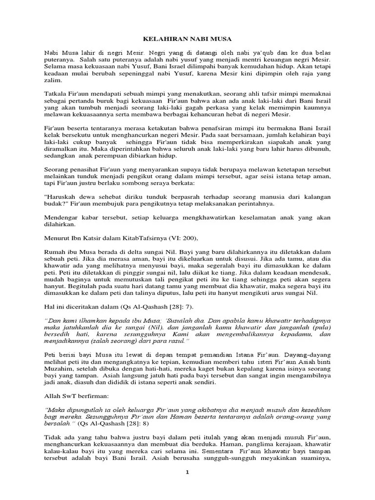 Gabungan Kisah Musa | PDF
