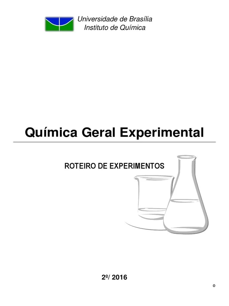 Química Geral Experimental Roteiro De Experimentos Viscosidade