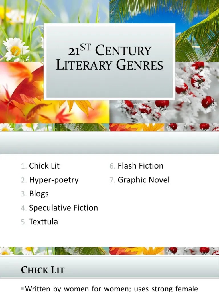 21st Century Literary Genres.pptx Poetry Blog