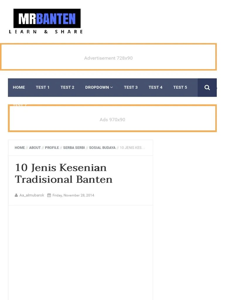10 Jenis Kesenian Tradisional Banten PDF