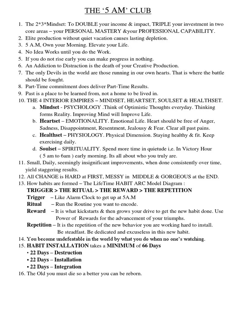 The 5 Am Club | PDF | Sleep | Massage