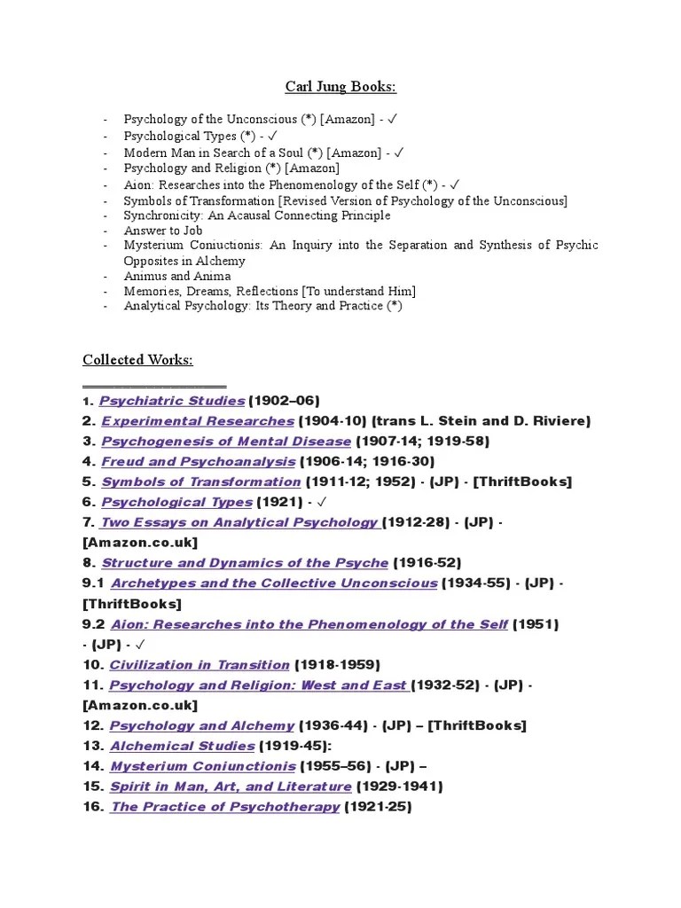 Carl Jung Books