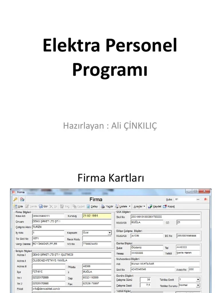 Elektra Personel Kullanim Kilavuzu