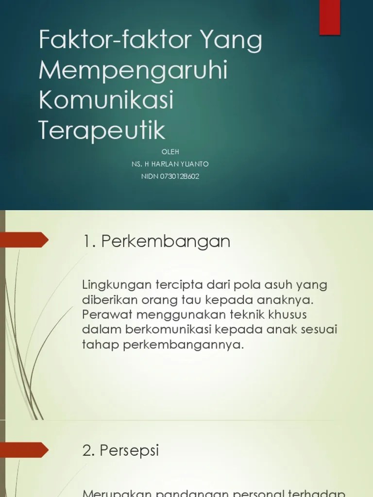 Faktor-Faktor Yang Mempengaruhi Komunikasi Terapeutik-1 | PDF