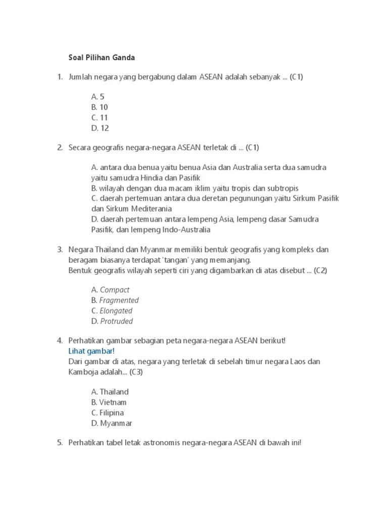 Soal Pilihan Ganda | PDF