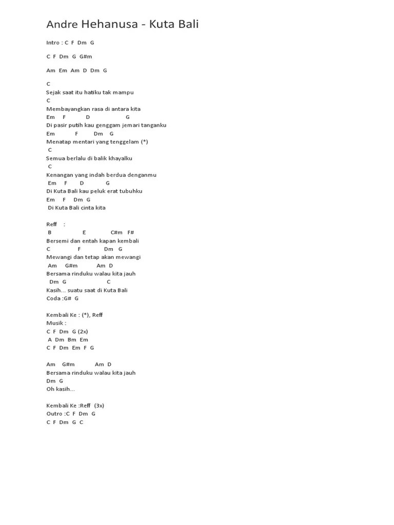 Chord Gitar Lagu Pop Lama Indonesia