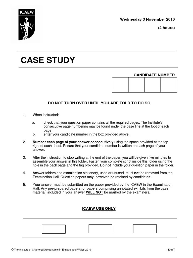 Case Study November 2010 Exam Paper ICAEW PDF Solar Power Equity