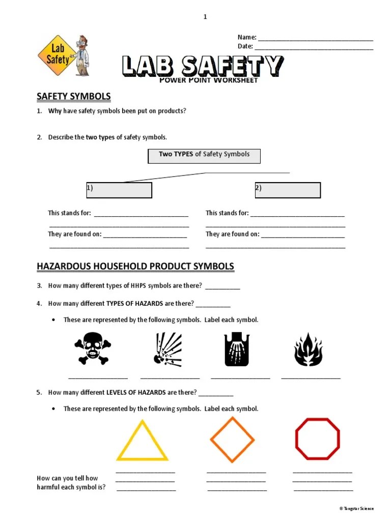 15 - Lab Safety - PowerPoint Worksheet | Nature | Free 30-day Trial