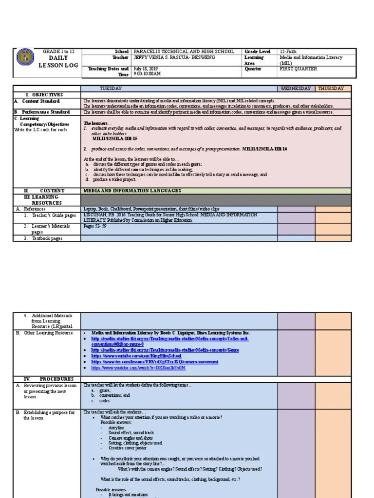 6 Media Info LangTypes of Codes COT PDF Communication