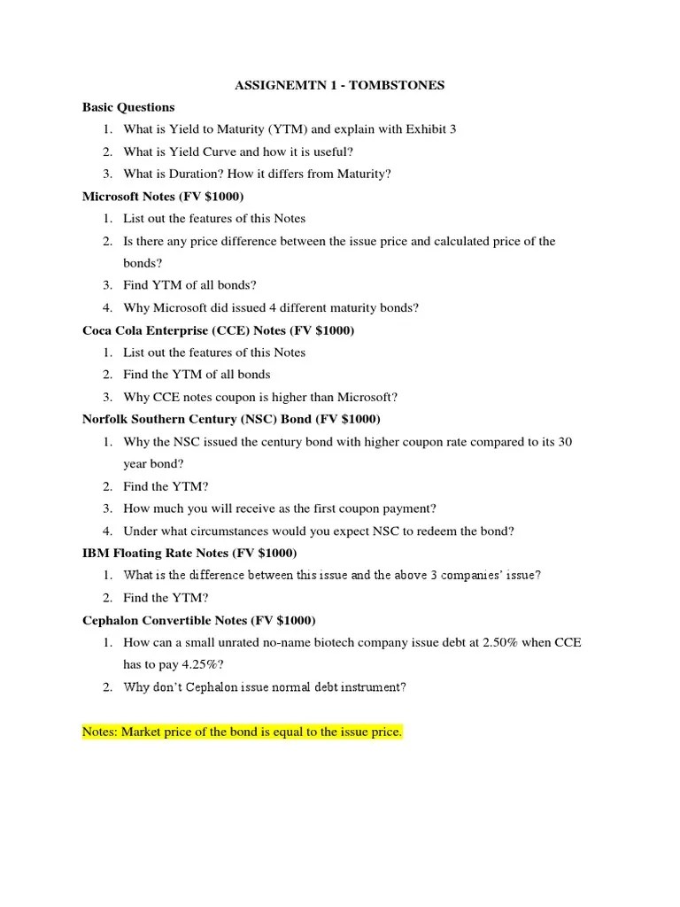 Assignment 1 Tombstones PDF