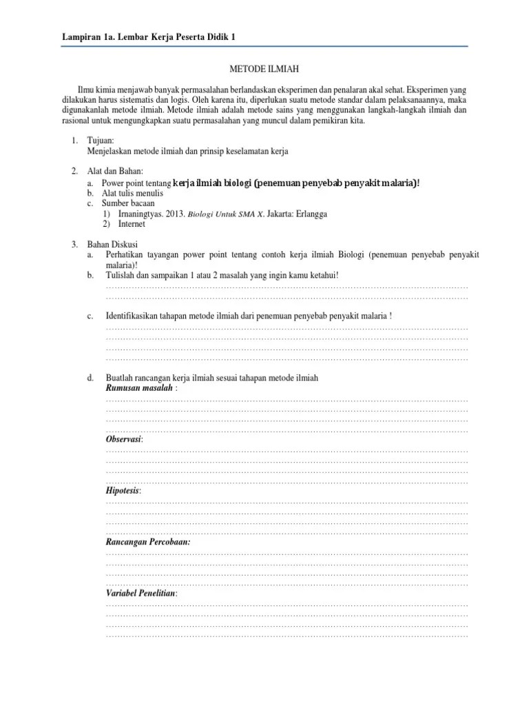 LKPD 2 Metode Ilmiah (Diskusi) | PDF