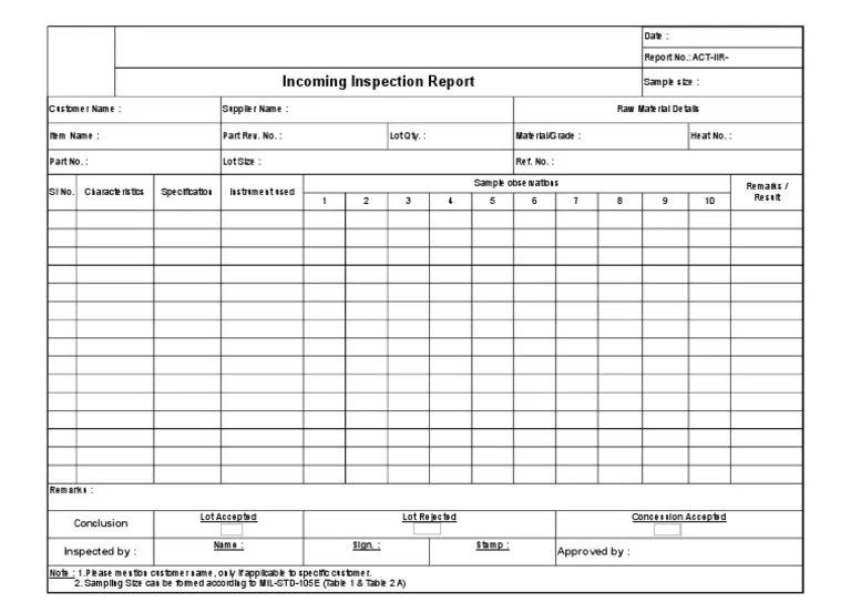 Inspection Report.xls