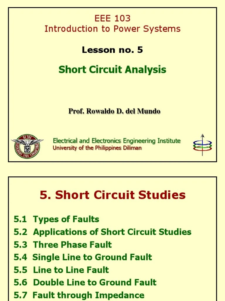 Short Circuit Analysis Download Free PDF Electronics Physics