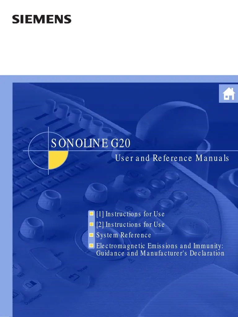 User and Service Manual For Siemens Sonoline Elegra DOTmed