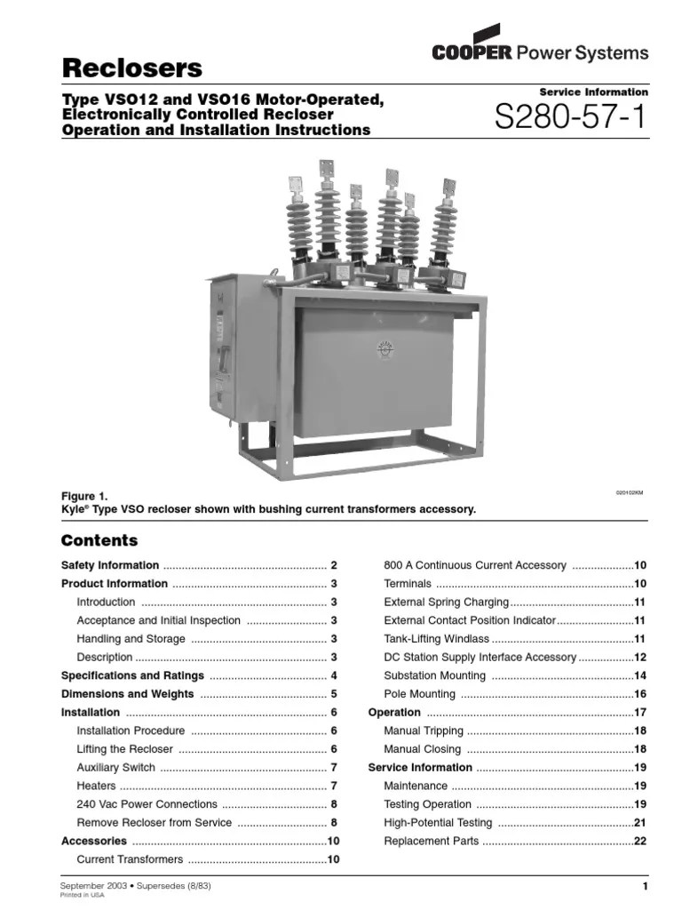 Reclosers PDF Switch Insulator (Electricity)