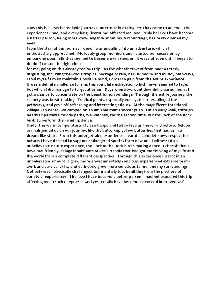 Model Journal Entry Igcse 0500 PDF Experience Psychology