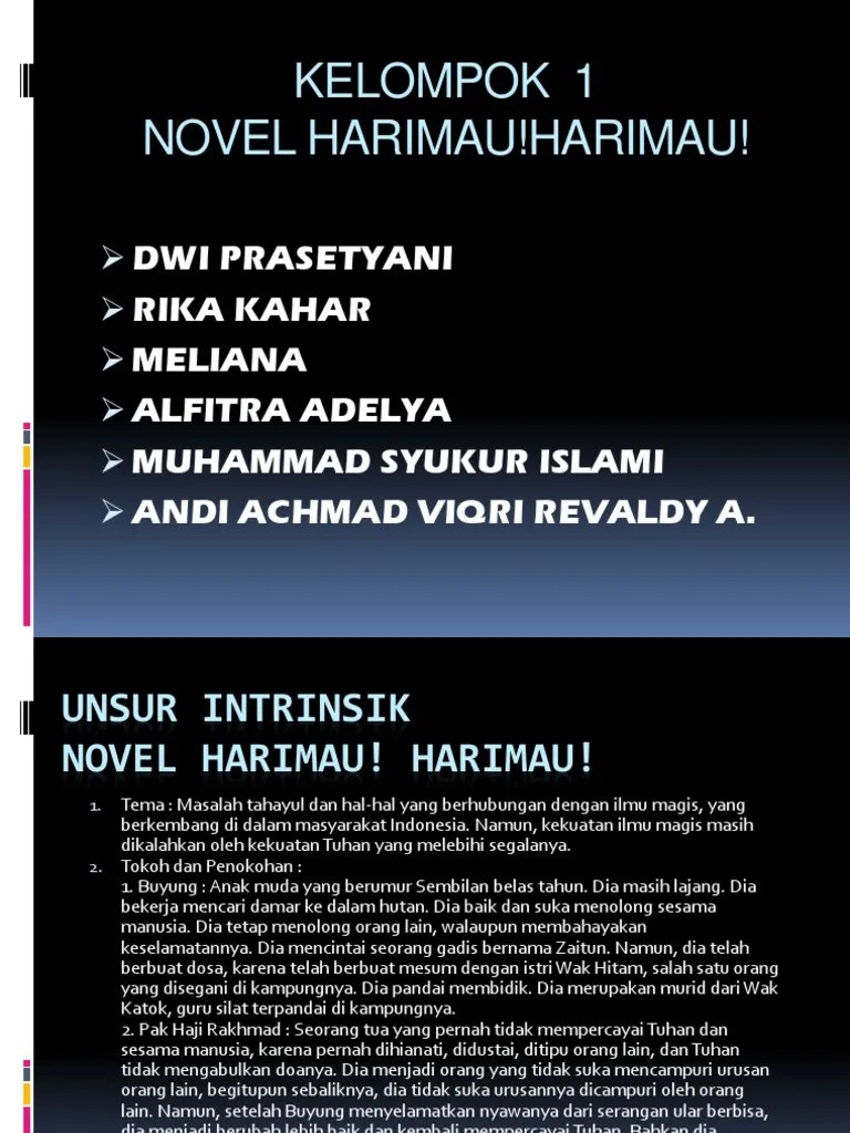 Unsur Intrinsik Harimau-Harimau | PDF