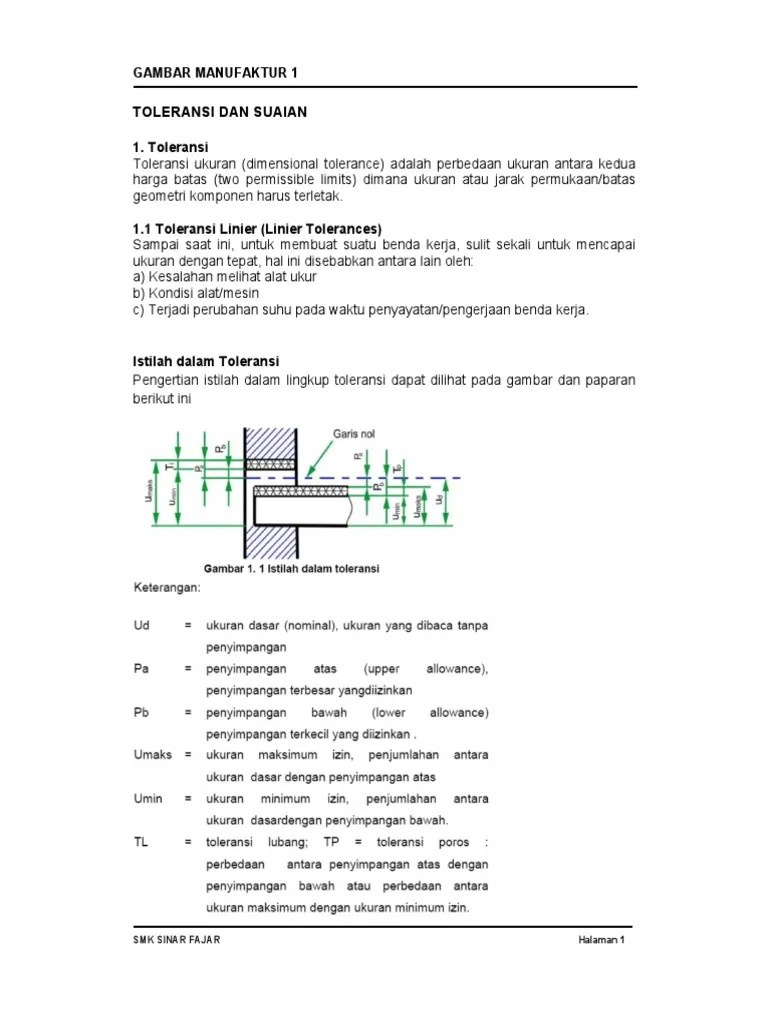 Modul Gambar Manufaktur 1 | PDF
