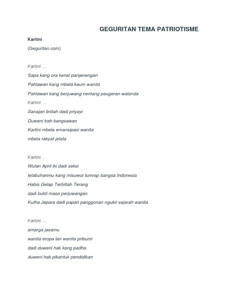 Geguritan Tema Patriotisme | PDF