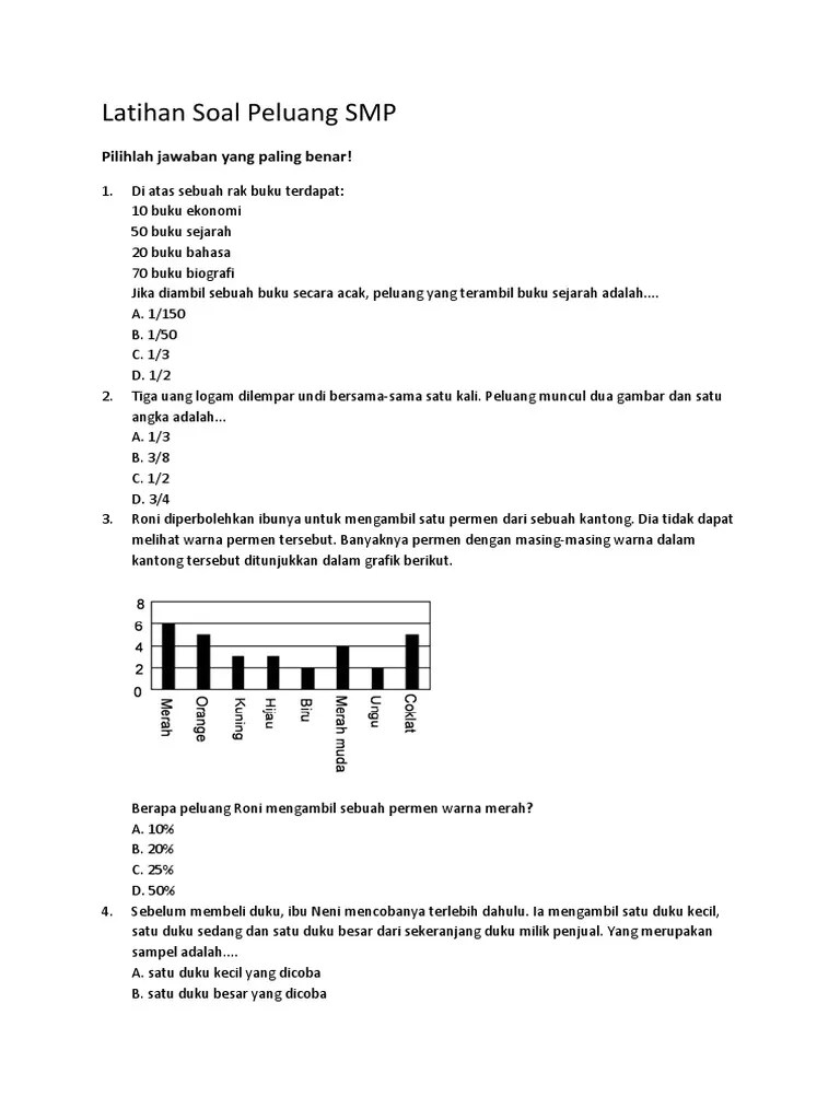 Latihan Soal Peluang SMP | PDF