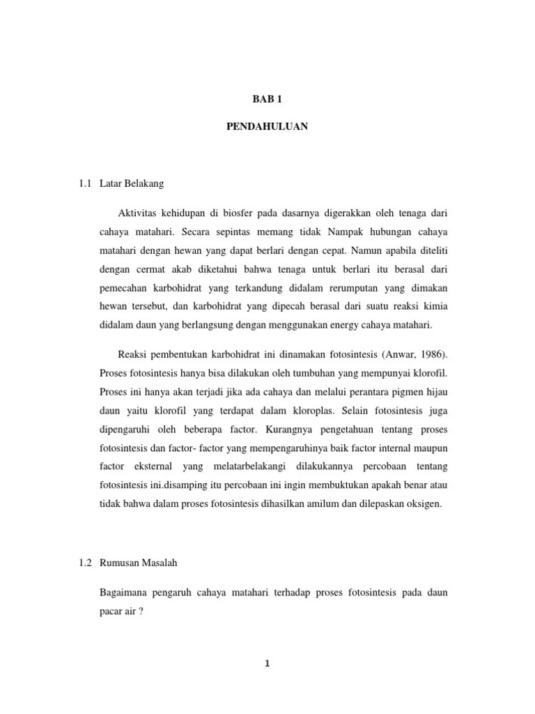 17 Makalah Uji Fotosintesis Dengan Metode Sachs